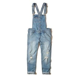 Hollister Boyfriend Denim Overalls